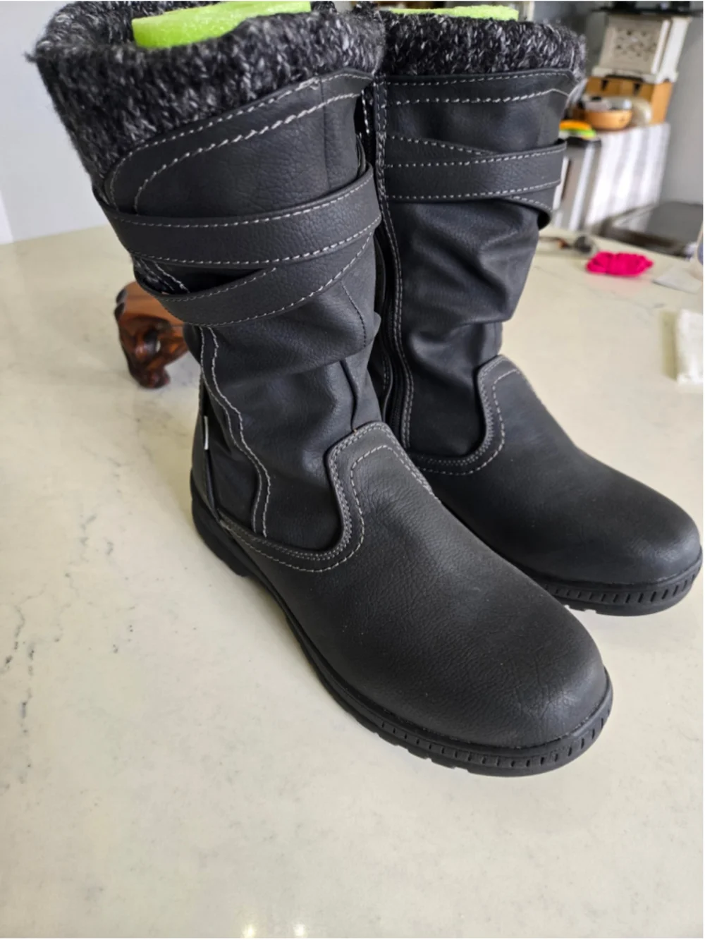 Sporto Black Waterproof Thermolite Winter Boots Lined Slouchy Mid-Calf Size 7.5